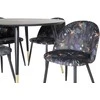 Venture Design Valgomojo stalas, Dipp, 115cm, Juodas / Valgomasis kėdė, Velvečiai, 55x78x50.5 cm, Juoda