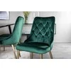 Venture Design Valgomojo stalas, Dipp, 180x90 cm, Juodas / Valgomasis kėdė, Velvet Deluxe, Žalia