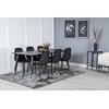 Venture Design Valgomojo stalas, Dipp, 180x90 cm, Juodas / Valgomasis kėdė, Polar Diamond, 52x86x44 cm, Juoda
