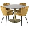 Venture Design Valgomojo stalas Estelle 106x75 cm Juodas marmuras