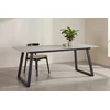Venture Design Valgomojo stalas Estelle 200x90 cm, juodas/tamsiai pilkas