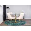 Venture Design Valgomojo stalas, Estelle, ⌀106 cm, Pilka marmuras / Valgomasis kėdė, Velvet Deluxe, 66x88.5x50 cm, Beždžionės spalva