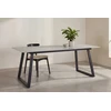 Venture Design Valgomojo stalas Estelle 200x90 cm, juodas/tamsiai pilkas