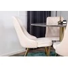 Venture Design Valgomojo stalas, Estelle, ⌀106 cm, Pilka marmuras / Valgomasis kėdė, Velvet Deluxe, 66x88.5x50 cm, Beždžionės spalva