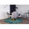 Venture Design Valgomojo stalas, Estelle, 106 cm, Pilka marmuras / Bronza - Valgomasis kėdė, Velvet Deluxe, 66x88.5x50 cm, Šviesiai pilkas velvetinis