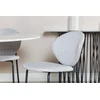 Venture Design Valgomojo stalas, Estelle, ø106x75 cm, Balta / Valgomasis kėdė, Vault, 61.5x80x46 cm, Pilka