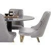 Venture Design Valgomojo stalas Estelle 106x75 cm Juodas marmuras