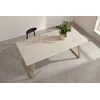 Venture Design Valgomojo stalas Estelle 200x90 cm, smėlio/beige marmuro imitacijos