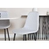 Venture Design Valgomojo stalas, Estelle, ø106 A75 cm, Balta / Valgomasis kėdė, Polar, 52x86x44 cm, Pilka