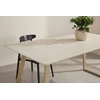 Venture Design Valgomojo stalas Estelle 200x90 cm, smėlio/beige marmuro imitacijos
