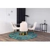 Venture Design Valgomojo stalas, Estelle, ⌀106 cm, Pilka marmuras / Valgomasis kėdė, Velvet Deluxe, 66x88.5x50 cm, Beždžionės spalva