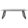 Venture Design Valgomojo stalas Estelle 200x90 cm, juodas/tamsiai pilkas