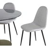Venture Design Valgomojo stalas, Estelle, ø106 A75 cm, Juodas / Bronza+Polar Valgomasis kėdė, 53x87x44 cm, Šviesiai pilka