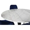 Venture Design Valgomojo stalas, Estelle, 106 cm, Balta, Kėdė, Polar, 52x86x44 cm, Mėlyna