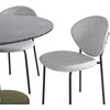 Venture Design Valgomojo stalas, Estelle, ø106x75 cm, Juodas / Valgomasis kėdė, Vault, 61.5x80x46 cm, Pilka