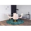 Venture Design Valgomojo stalas, Estelle, ⌀106 cm, Pilka marmuras / Valgomasis kėdė, Velvet Deluxe, 66x88.5x50 cm, Beždžionėlė