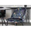 Venture Design Valgomojo stalas, Estelle, ø106x75 cm, Juodas / Valgomasis kėdė, Velvetas, 55x78x50.5 cm, Juoda