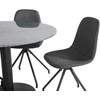 Venture Design Valgomojo stalas, Estelle, ø106 A75 cm, Juodas / Valgomasis kėdė, Polar su sukimo funkcija, 54x88x44 cm, Juoda