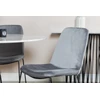 Venture Design Valgomojo stalas, Estelle, ø106x75 cm, Balta / Valgomasis kėdė, Muce, 63x84x43 cm, Pilka