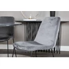Venture Design Valgomojo stalas, Estelle, ø106x75 cm, Juodas / Valgomasis kėdė, Muce, 63x84x43 cm, Pilka