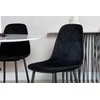 Venture Design Valgomojo stalas, Estelle, ø106 A75 cm, Balta / Valgomasis kėdė, Polar, 52x86x44 cm, Juoda
