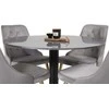 Venture Design Valgomojo stalas Estelle 106x75 cm Juodas marmuras