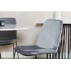 Venture Design Valgomojo stalas, Estelle, ø106x75 cm, Balta / Valgomasis kėdė, Muce, 63x84x43 cm, Pilka