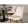 Venture Design Valgomojo stalas, Estelle, ø106xA75 cm, Juodas / Valgomasis kėdė, Velvet Deluxe, 66x88.5x50 cm, Bėžinės spalva
