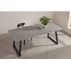 Venture Design Valgomojo stalas Estelle 200x90 cm, juodas/tamsiai pilkas