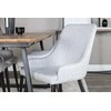 Venture Design Valgomojo stalas, Inca, 160x85 cm, ąžuolas, Valgomasis kėdė, Plaza, 86x49 cm, šviesiai pilka