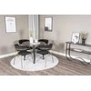Venture Design Valgomojo stalas ir foteliai Plaza apvalus valgomojo stalas ir Arrow foteliai 100x75 cm juoda