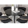 Venture Design Valgomojo stalas ir foteliai Plaza apvalus valgomojo stalas ir Arrow foteliai 100x75 cm juoda
