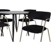 Venture Design Valgomojo stalas ir foteliai Plaza apvalus valgomojo stalas ir Arrow foteliai 100x75 cm juoda