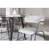 Venture Design Valgomojo stalas ir fotelio komplektas Plaza 100x75 cm juodas aksomas