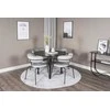 Venture Design Valgomojo stalas ir fotelio komplektas Plaza 100x75 cm juodas aksomas