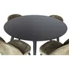 Venture Design Valgomojo stalas ir kėdės rinkinys, Dipp ir aksomas, 115cm ir 57x76.5x50 cm, Juoda ir dulkių žalia