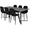 Venture Design Valgomojo stalas ir kėdės rinkinys, Marina ir Polar Diamond, 180x90 cm ir 52x86 cm, Juoda ir Pilka