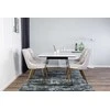 Venture Design Valgomojo stalas ir kėdės rinkinys, Estelle ir Velvet Deluxe, 74,5x140x90 cm, Juoda ir Balta