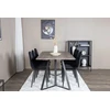 Venture Design Valgomojo stalas ir kėdės rinkinys, Marina ir Polar Diamond, 180x90 cm ir 52x86 cm, Juoda ir Pilka