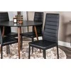 Venture Design Valgomojo stalas ir kėdės rinkinys, Plaza ir Slim, 100x48 cm, juoda ir riešutas