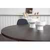 Venture Design Valgomojo stalas ir kėdės rinkinys, apvalus valgomojo stalas Stone, juodos spalvos Polar valgomojo kėdės