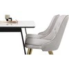 Venture Design Valgomojo stalas ir kėdės rinkinys, Estelle ir Velvet Deluxe, 74,5x140x90 cm, Juoda ir Balta
