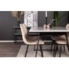 Venture Design Valgomojo stalas ir kėdės rinkinys, Estelle ir Polar, 74,5x140x90 cm ir 53,3x88x42,5 cm, Bežinis ir Juodas
