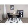 Venture Design Valgomojo stalas ir kėdės rinkinys, Marina ir Polar Diamond, 180x90 cm ir 52x86 cm, Juoda ir Pilka