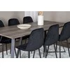 Venture Design Valgomojo stalas ir kėdės rinkinys, Marina ir Polar Diamond, 180x90 cm ir 52x86 cm, Juoda ir Pilka