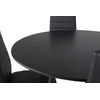 Venture Design Valgomojo stalas ir kėdės rinkinys, Plaza ir Slim, 100x48 cm, juoda ir riešutas