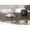 Venture Design Valgomojo stalas ir kėdžių komplektas Andy valgomojo stalas ir dieninė valgomojo kėdė 180x75 cm natūralaus MDF balto lino matinio juodo plieno