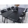 Venture Design Valgomojo stalas ir kėdžių komplektas 190x95 cm juodas