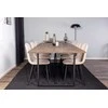 Venture Design Valgomojo stalas ir kėdžių komplektas 250x100x76 cm Juoda Smėlio spalvos Tikas Metalas