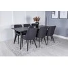Venture Design Valgomojo stalas ir kėdžių komplektas 195x95 cm juodas